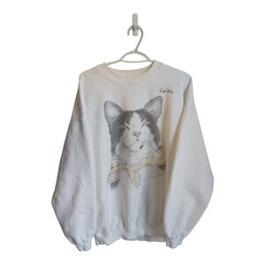 Vintage Virginia Miller Cape May Cat Bandana Crewneck Sweatshirt XL Gildan